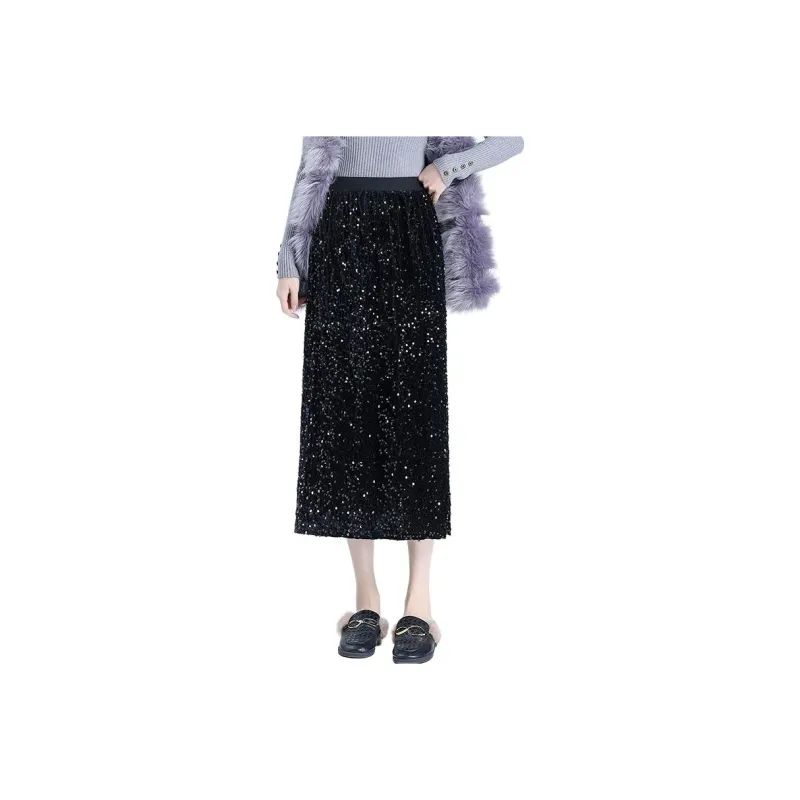 La Chapelle Casual Long Skirt Women's Black-0