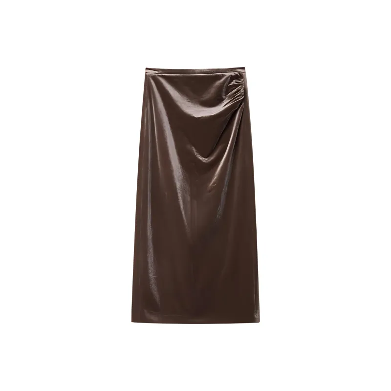 THE SEA LIFE Casual Long Skirt Women's Chestnut-0