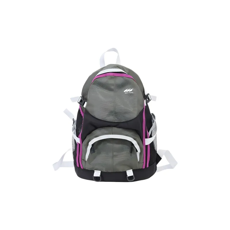 Yalu Nylon Backpack Unisex Purple/Green-7