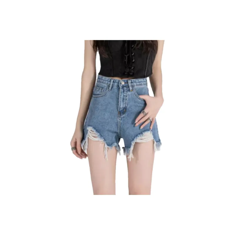 Shuhao Bai Denim Shorts Women's Black-21