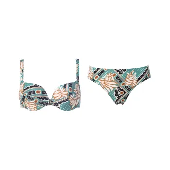 Selmark Bikini Women's Turquoise Print