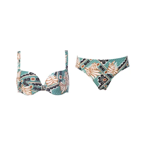 Selmark Bikini Women's Turquoise Print
