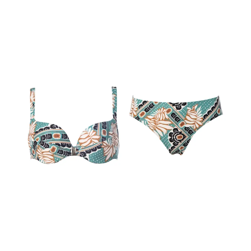 Selmark Bikini Women's Turquoise Print-0