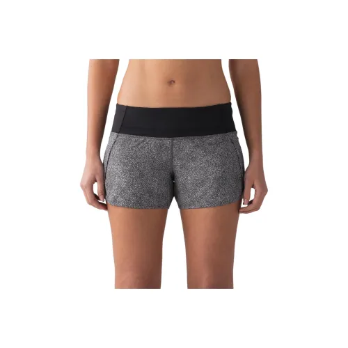 Lululemon Run Times Sports Shorts Women's Gray White