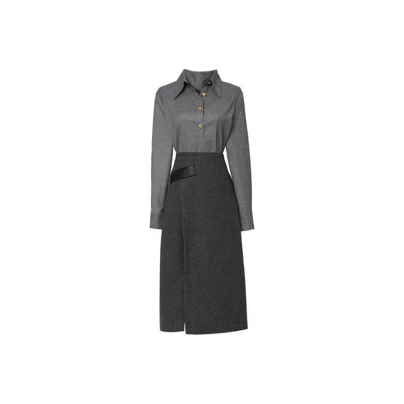 Duffy Fashion Skirt Set Women's Gray-0