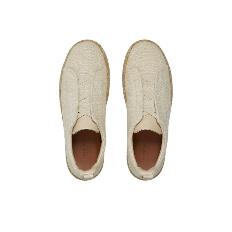 Zegna Triple Stitch Espadrilles Men's Beige-2