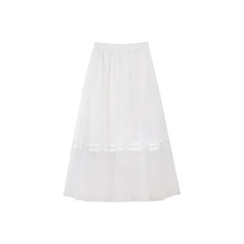 NancyCavally Casual Long Skirt Women's White