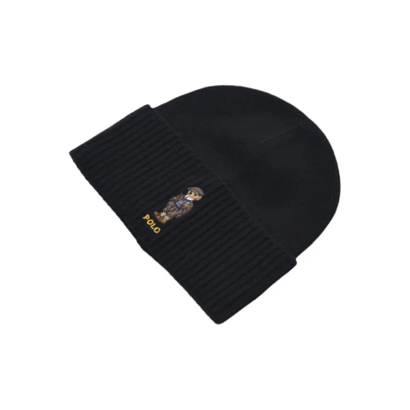Polo Ralph Lauren Wool, Cashmere Beanies Unisex Black-2