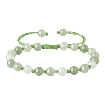 Qing Yi Hetian Jade Bracelets Pale Greenish White Jade Women's