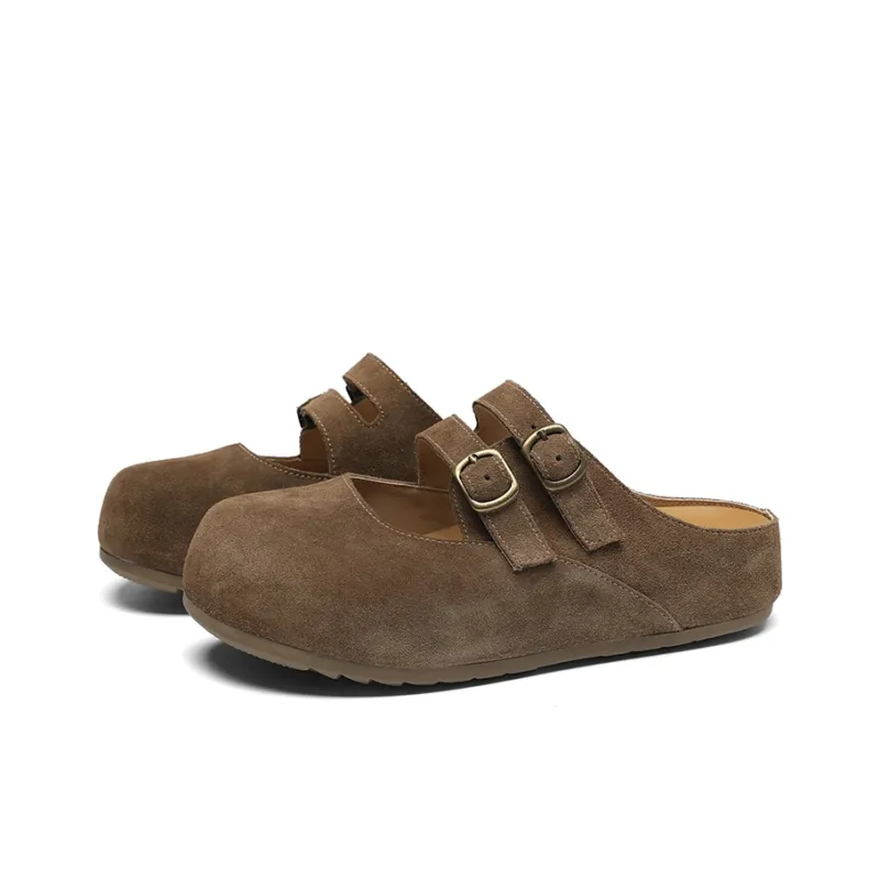ZHR Rubber Sole Quiet Abrasion Resistant Closed Toe Slippers Women's-1