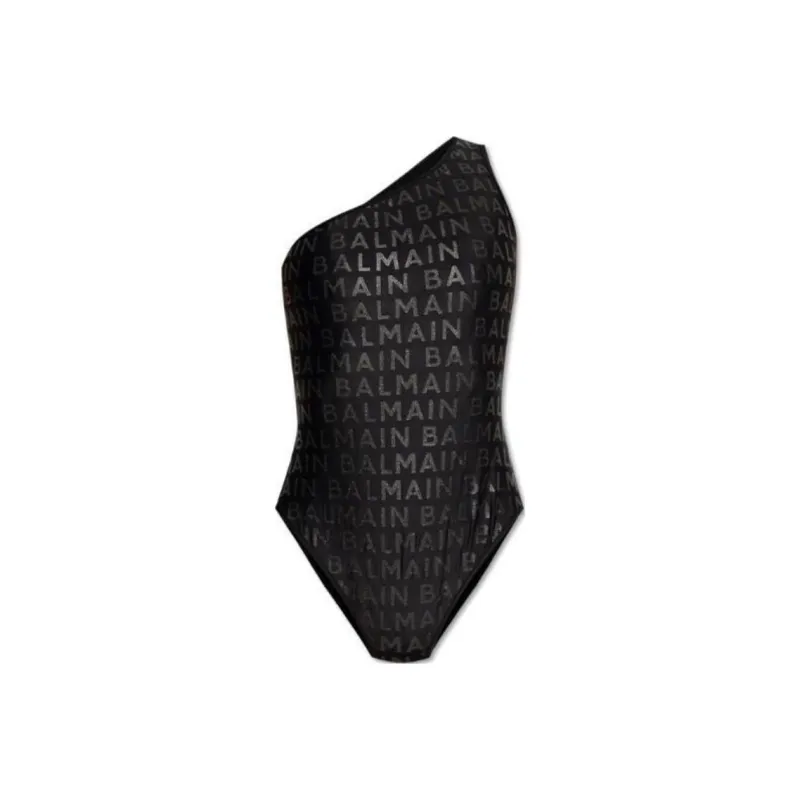 BALMAIN Logo Embellished One Piece Swimsuit-0