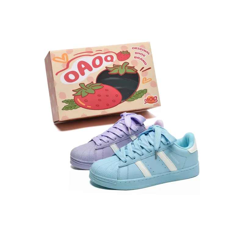 OAOQ Cushioning, Abrasion Resistant, Lightweight, And Breathable Low Top Skateboard Shoes Unisex-57