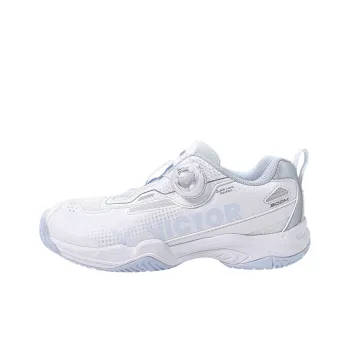 VICTOR Slip Resistant Coverage Low Top Badminton Shoes Unisex White