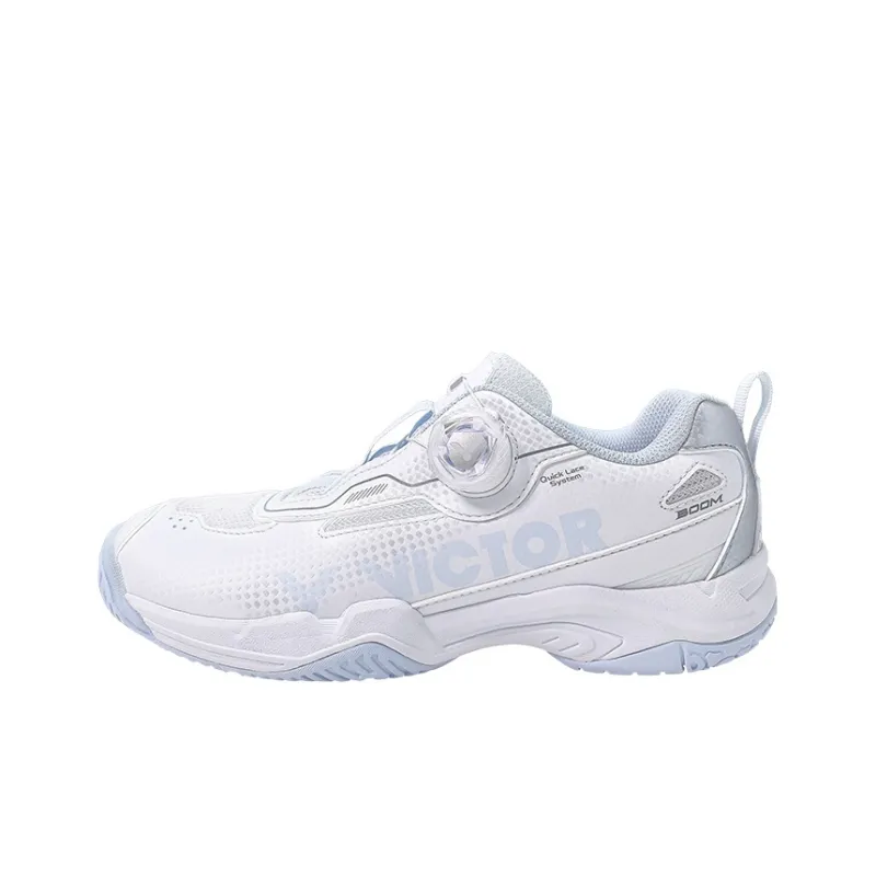 VICTOR Slip Resistant Coverage Low Top Badminton Shoes Unisex White-0