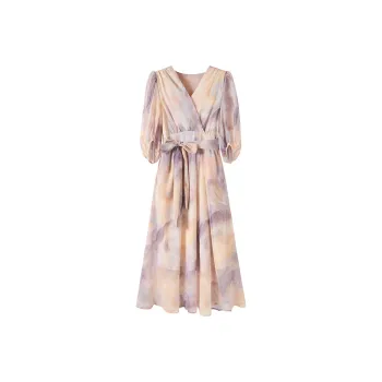PIERRE CARDIN Short Sleeved Dress Women's Lavender