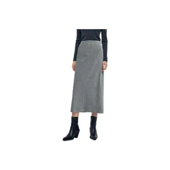 GOELIA Casual Long Skirt Women's Smoke Gray