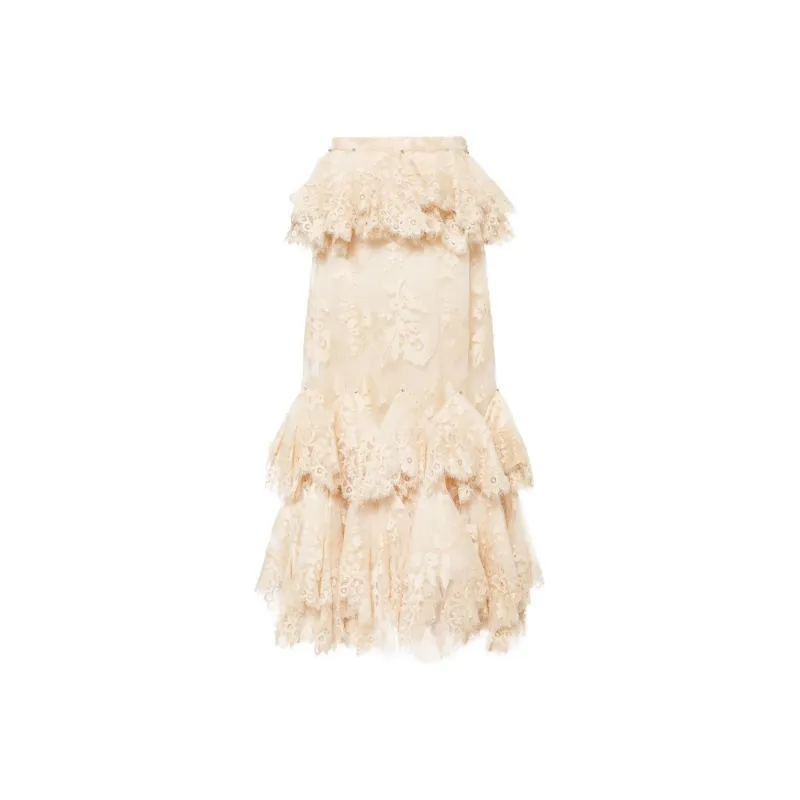 Zimmermann Eden Lace Handkerchief Skirt-0