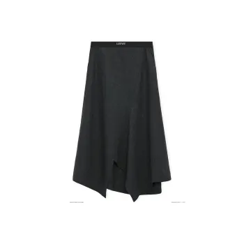 LOEWE SS25 Casual Long Skirts Women's Mixed Carbon