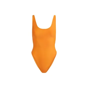 SKIMS SS25 SIGNATURE SWIM SCOOP NECK ONE PIECE One piece Swimsuit Women's Tangerine/Orange