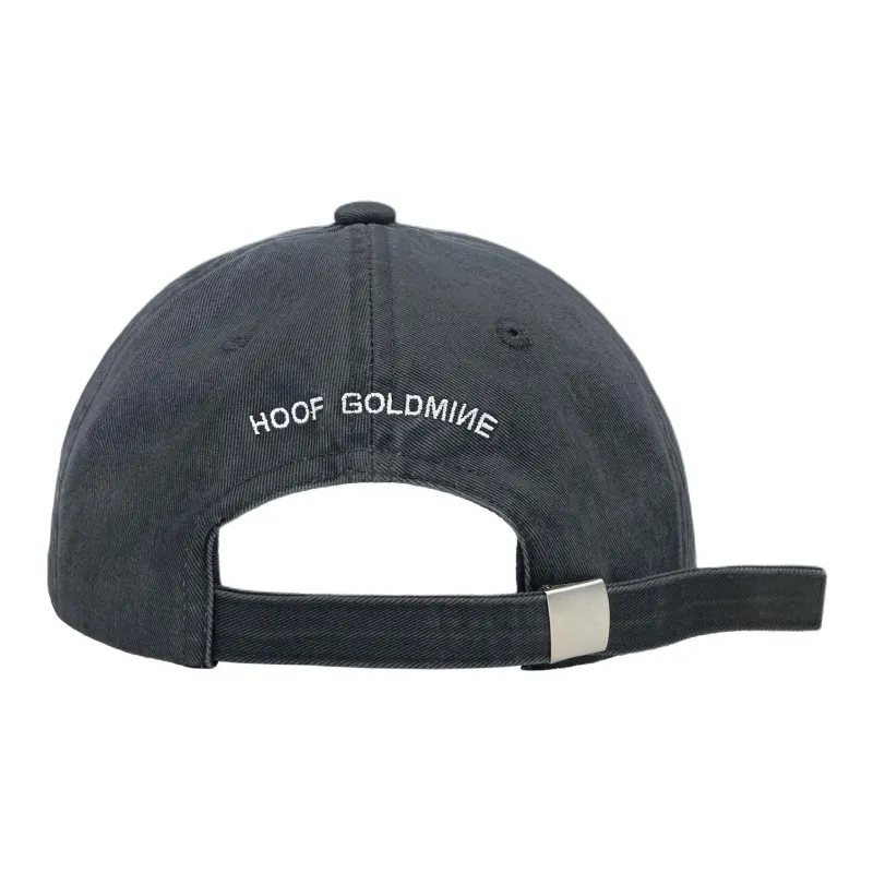 HOOF GOLDMINE Cotton Baseball Caps Unisex Charcoal Gray-3