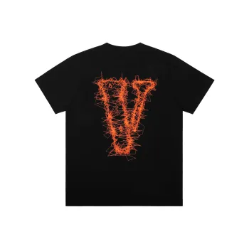 VLONE T Shirt Unisex Black Orange