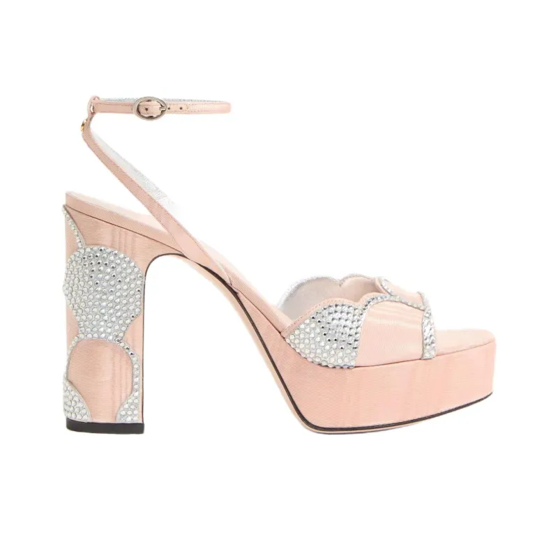 Valentino Bowow One Strap Sandals 11.5cm Women's Pink-1