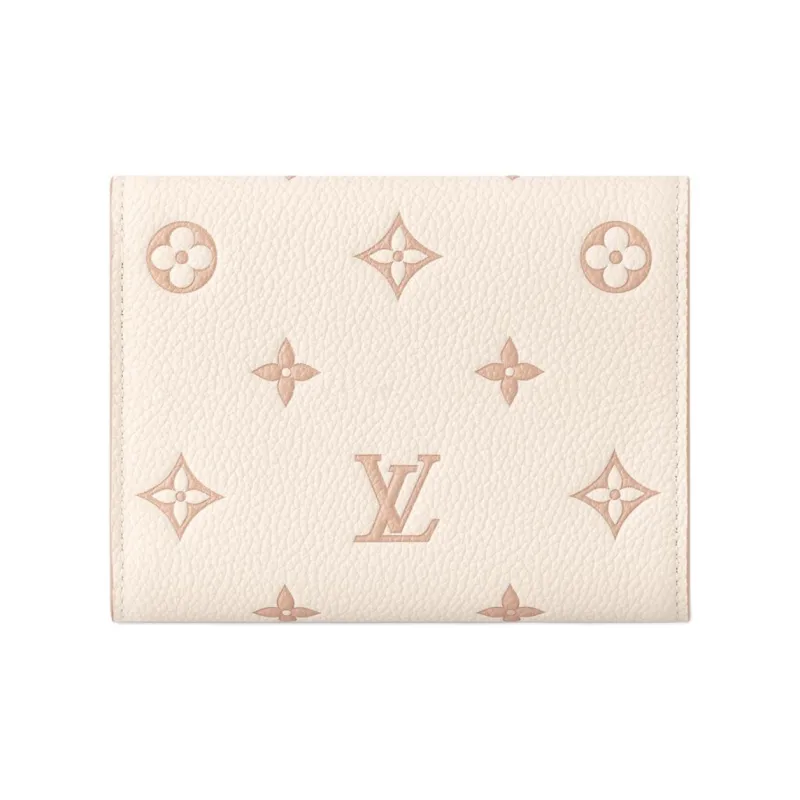 LOUIS VUITTON Victorine Embossed Grain Cow Leather Wallet Women's Pink-2