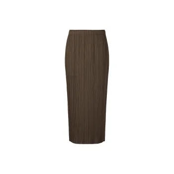 PLEATS PLEASE ISSEY MIYAKE Casual Long Skirt Women's Umber