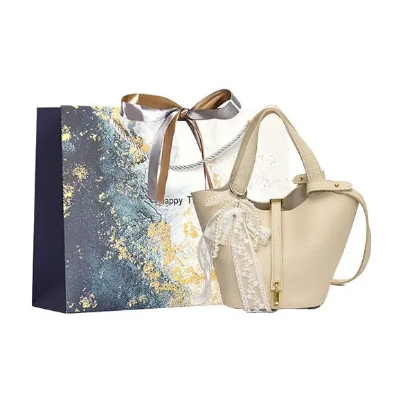 Iman's House PU Handbag Women's Ecru/Yellow/Elephant Gray-0