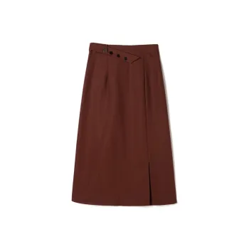 Mapping Casual Long Skirts Women's Red