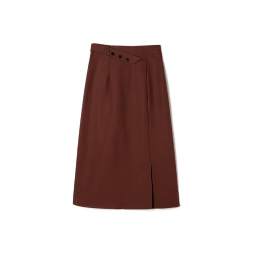 Mapping Casual Long Skirts Women's Red