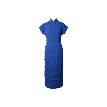 Clothes Cut By Time Cheongsam Women's Royal Blue