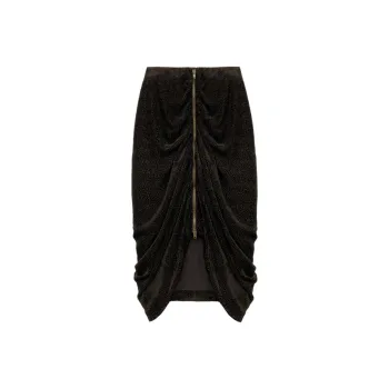 ISABEL MARANT Caelia Zipped Asymmetric Hem Skirt