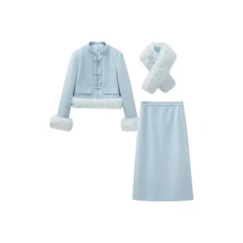 Love To Serve Skirt Set Women's Blue