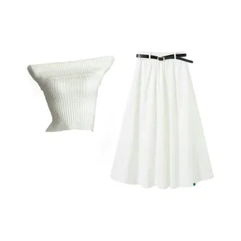 DOSOHEB Skirt Set Women's White