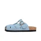 Sea Salt Blue, Premium Edition (Waterproof Cow Leather Fabric+Genuine Cork Footbed+Cow Suede Insoles)
