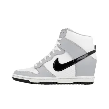 Nike Dunk Anti Slip Wear Resistant High Top Skateboard Shoes Women's Gray