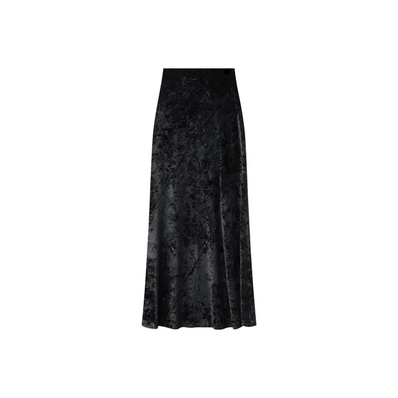 THE SEA LIFE Casual Long Skirt Women's Black Mage-0