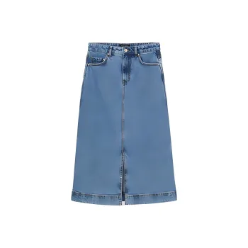 Kate Spade FW16 Casual Long Skirts Women's Washed Blue