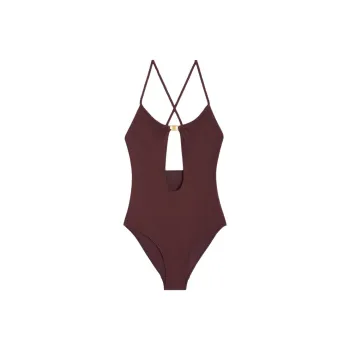 CELINE Triomphe Cross Back Swimsuit