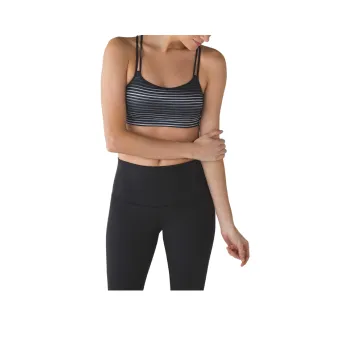Lululemon Make A Move Sports Underwear Women's Black Stripes