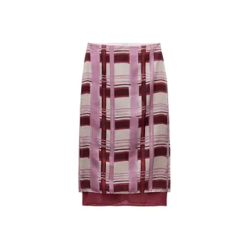 ZARA ZW Series Casual Long Skirt Women's Pink