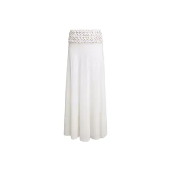 Alaia Casual Long Skirt Women's White