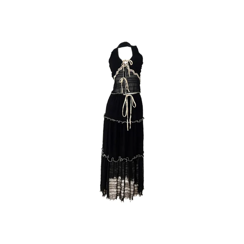 Icicofficial Skirt Set Women's Black-0