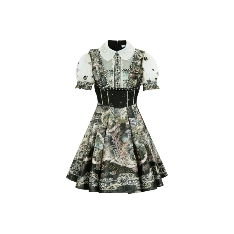 LULUALWAYS Short Sleeved Dress Women's-0