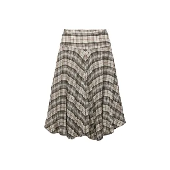ZARA ZW Series Casual Long Skirts Women's Light Brown