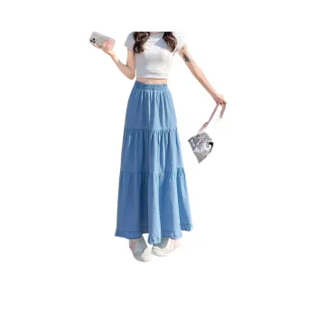 Flowers In Water Casual Long Skirt Women's