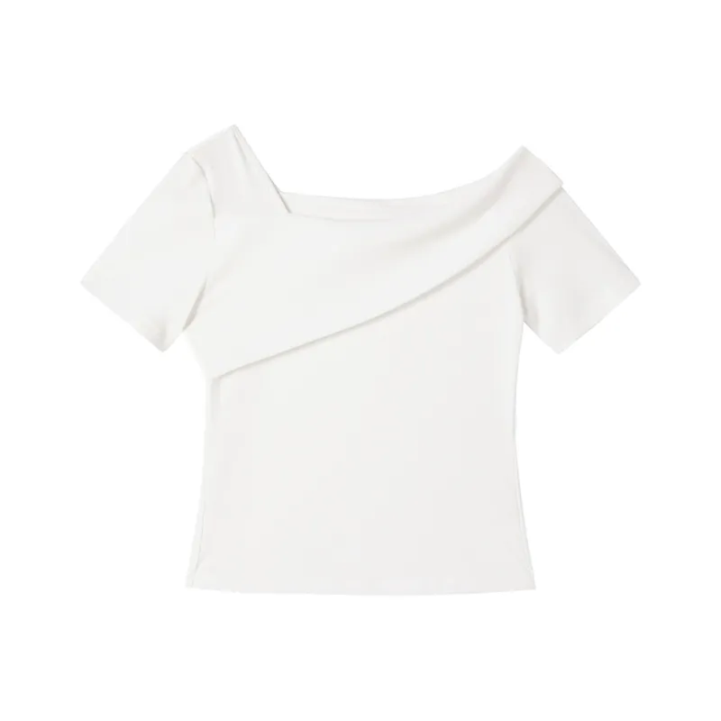 XIANGYING T Shirt Women's White-0