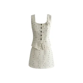 Manekniv Skirt Set Women's Oreo White