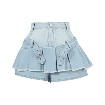 SNBL Casual Short Skirts Women's Blue